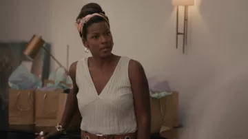 Vince Double V-Neck Tank worn by Vivian Banks (Cassandra Freeman) as seen in Bel-Air (S01E06)