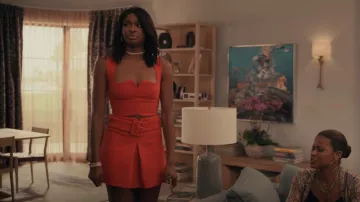 Versace Belted A-Line Skirt worn by Hilary Banks (Coco Jones) as seen in Bel-Air (S01E07)