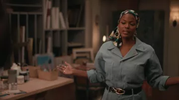 Lafayette 148 New York Seeing Eye Leather Belt w/ Stones worn by Vivian Banks (Cassandra Freeman) as seen in Bel-Air (S01E08)