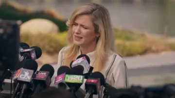 Equipment Women's Leonee Top worn by Sadie Ryan (Harriet Dyer) as seen in American Auto (S02E01)