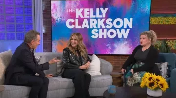 Diotima Peplos Printed Charmeuse Maxi Skirt worn by Kelly Clarkson as seen in The Kelly Clarkson Show on January 19, 2023
