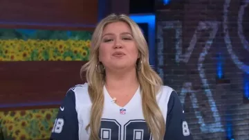 Nike NFL Dallas Cowboys Jersey worn by Kelly Clarkson as seen in The Kelly Clarkson Show on January 23, 2023