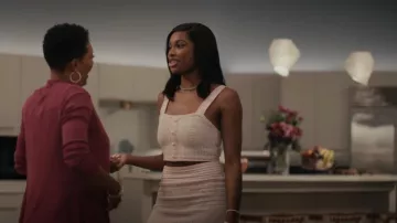 Sandro Fancy Tweed Skirt worn by Hilary Banks (Coco Jones) as seen in Bel-Air (S01E08)