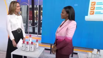 Alexander Mcqueen Dip Dye Wool & Silk Jacket worn by Michelle Henry as seen in Today on  January 25, 2023