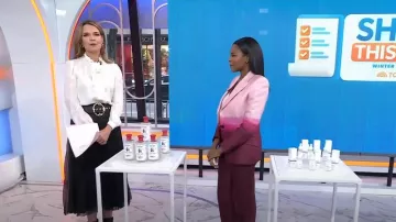 Alexander Mcqueen Dip Dye Pantalon cigarette en laine et soie porté par Michelle Henry comme vu dans Today on January 25, 2023