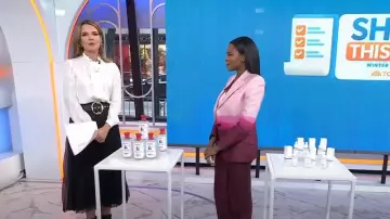 Alexander Mcqueen Dip Dye Wool & Silk Cigarette Trouser worn by Michelle Henry as seen in Today on  January 25, 2023