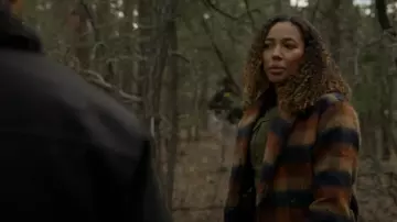 Avec Les Filles Plaid Shawl Collar Double Breasted Jacket worn by Cassie Dewell (Kylie Bunbury) as seen in Big Sky (S03E12)