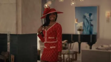 Maje Jade Skirt worn by Hilary Banks (Coco Jones) as seen in Bel-Air (S01E09)