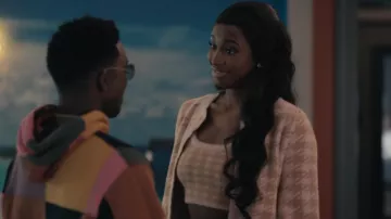 For Love & Lemons Cher Crop Sweater Tank worn by Hilary Banks (Coco Jones) as seen in Bel-Air (S01E09)