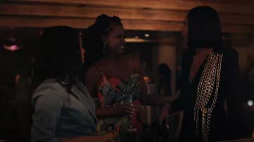 Christopher John Rogers Painterly Floral Midi-Dress worn by Vivian Banks (Cassandra Freeman) as seen in Bel-Air (S01E10)