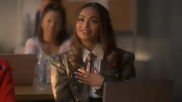 Generation Love Kennedy Camouflage Blazer worn by Kiela Hall (Daniella Perkins) as seen in grown-ish (S05E11)