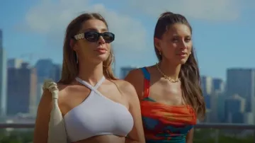 Miaou Tati Mesh Tie Top worn by Cara Geswelli as seen in Siesta Key (S05E12)
