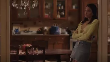 Blumarine Embroidered Cardigan worn by Luna La (Zión Moreno) as seen in Gossip Girl (S02E10)