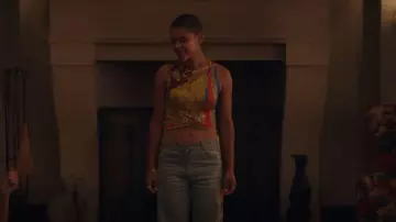 Versace Heritage Sleeveless Top usado por Julien Calloway (Jordan Alexander) como se ve en Gossip Girl (S02E10)