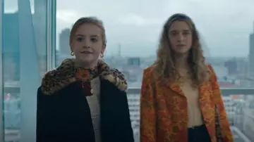 & Other Stories Faux Fur Collar Jacket in Black worn by Jen (Máiréad Tyers) as seen in Extraordinary (S01E01)