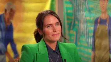 Zara Blazer with Rolled Up Sleeves worn by Lilia Luciano as seen in CBS Mornings on January 30, 2023