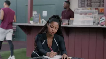 Sorella Black Thick Piping Two Piece Set worn by Thea Mays (Camille Hyde) as seen in All American: Homecoming (S02E09)