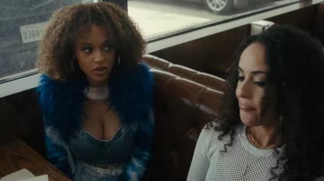 House Of Sunny Peggy Dye City Of Angels Cardigan worn by Devon (Andrea Ellsworth) as seen in Truth Be Told (S03E02)