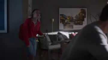 Levi's High Loose Long Denim Shorts In Light Wash worn by Alice (Lukita Maxwell) as seen in Shrinking (S01E01)