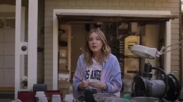 R13 Bleached Drop Neck Shirt worn by Liz (Christa Miller) as seen in Shrinking (S01E02)