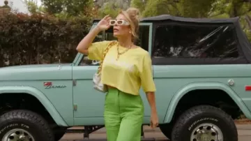 The Attico Mini Marfa Squared Acetate Sunglasses worn by Tracy Tutor as seen in Million Dollar Listing Los Angeles (S14E07)