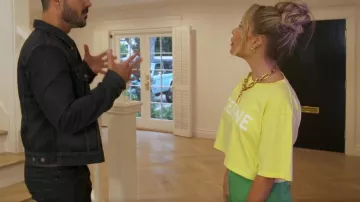 Celine Cropped Celine T Shirt worn by Tracy Tutor as seen in Million Dollar Listing Los Angeles (S14E07)
