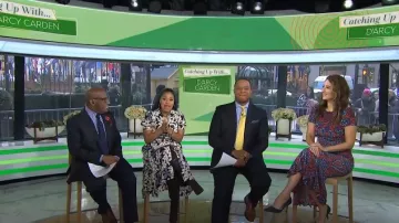 Gracia Flo­ral Shirt­dress worn by Sheinelle Jones as seen in Today on January 30, 2023