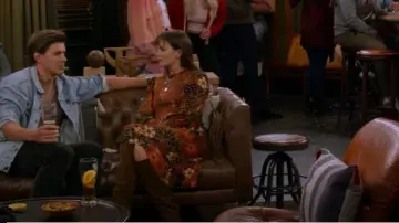 Farm Rio Flowered Leopards Long Sleeve Dress worn by Meredith (Leighton Meester) as seen in How I Met Your Father (S02E02)