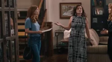 Z Supply Kasey Modal Blend T-Shirt in Ocean worn by Darby Spencer (Stacey Farber) as seen in The Spencer Sisters (S01E01)