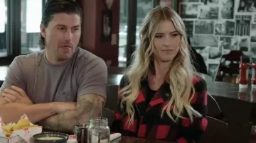 BB Dakota Buffalo Plaid Moto Flannel Jacket worn by Christina El Moussa as seen in Christina in the Country (S01E04)