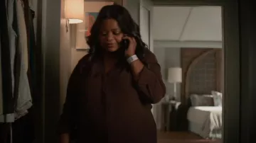 Nydj Pintuck Blouse worn by Poppy Scoville-Parnell (Octavia Spencer) as seen in Truth Be Told (S02E05)