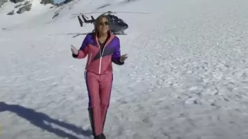Palm Angels Thunderbolt Color-Block Straight-Leg Ski Pants worn by Robin Roberts as seen in Good Morning America on February 2, 2023