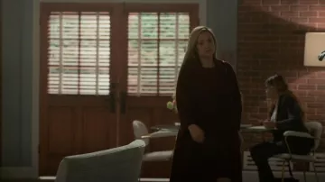 Max Mara Dark Red Wool Coat worn by Micah Keith (Kate Hudson) as seen in Truth Be Told (S02E07)