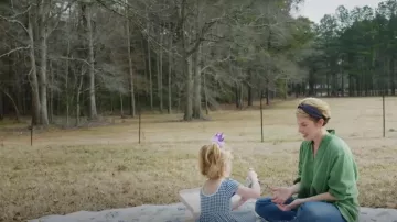 Free People Summer Daydream Button Down worn by Erin Napier as seen in Home Town (S07E01)