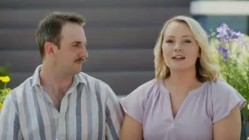 Universal Thread Flutter Short Sleeved Blouse worn by Alex as seen in Home Town (S07E03)