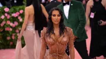 The dress worn by Kim Kardashian at the Met Gala 2019
