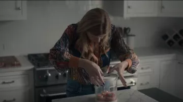 Missoni Print­ed Geor­gette Shirt worn by Dee Dee (Connie Britton) as seen in Dear Edward (S01E02)