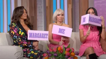 Alice + Olivia Teeny Butterfly Print Pants worn by Dolores Catania as seen in Sherri on February 2, 2023