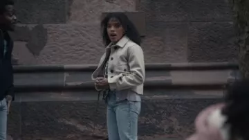 Zara Cropped Soft Jacket worn by Adriana (Anna Uzele) as seen in Dear Edward (S01E03)