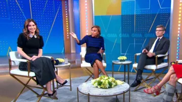 New York & Company Stripe Sweater Dress worn by Robin Roberts as seen in Good Morning America on February 6, 2023