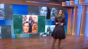 Nicholas Faux Leather Larisa Dress worn by  Rhiannon Ally as seen in Good Morning America on February 6, 2023