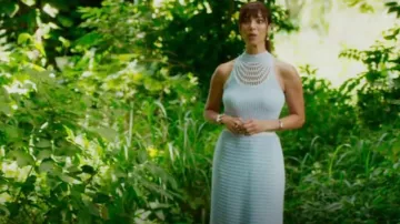 Bcbgmaxazria Ara Crochet Midi Dress worn by Elena Roarke (Roselyn Sánchez) as seen in Fantasy Island (S02E05)