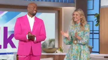 Zimmermann High Tide Long Sleeve Linen Minidress worn by Amanda Kloots as seen in The Talk on  February 6, 2023