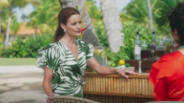 Anthropologie Palms Wrap Maxi Dress worn by Xiomara Yordan as seen in Fantasy Island (S01E06)