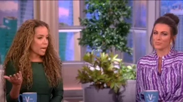 Carolina Herrera Corset Waist Pleated Dress worn by Sunny Hostin as seen in The View on February 7, 2023