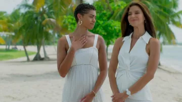 Zara Midi Dress worn by Ruby Akuda (Kiara Barnes) as seen in Fantasy Island (S01E08)