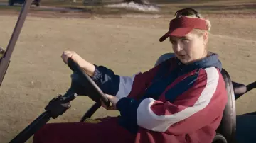 Irvine Park Adult Vintage Look Track Jacket worn by Kelly Mallet (Chelsea Holmes) as seen in Welcome to Flatch (S02E13)