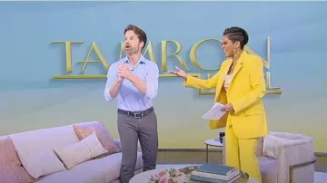 Stella McCartney Slim-fit Straight Trousers worn by Tamron Hall as seen in Tamron Hall Show on February 3, 2023