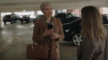 Zara Women Manteco Menswear-Style Coat Taupe Brown worn by Jane Goodman (Stephnie Weir) as seen in A Million Little Things (S04E13)