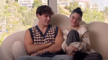 Aime Leon Dore Crochet Vest worn by Noah Beck as seen in The D'Amelio Show (S02E08)